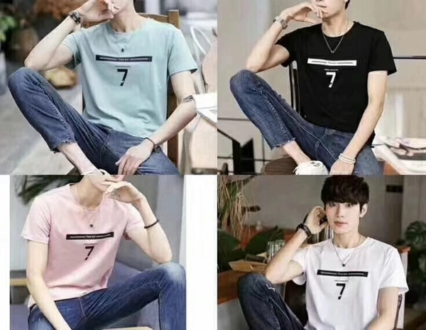 短袖便宜男单面棉汗衫纯色老头衫圆领打底薄款T恤