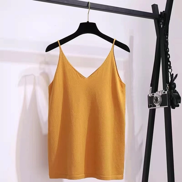 夏季小吊带背心女内搭打底衫宽松遮肚莫代尔针织无袖上衣