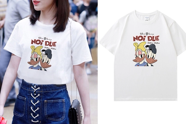 韩版夏季女装纯棉印花T恤短袖卡通百搭淑女上衣