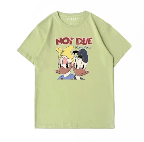 韩版夏季女装纯棉印花T恤短袖卡通百搭淑女上衣