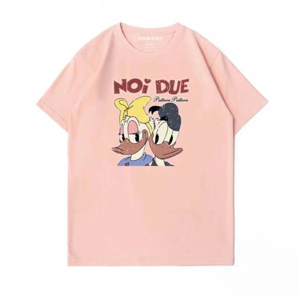 韩版夏季女装纯棉印花T恤短袖卡通百搭淑女上衣