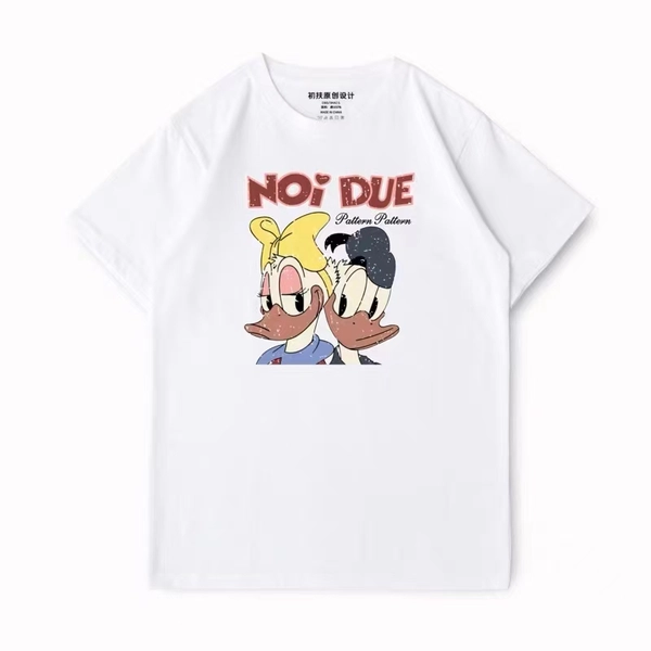 韩版夏季女装纯棉印花T恤短袖卡通百搭淑女上衣