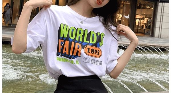 夏季女装100%纯棉印花T恤衫爆款短袖圆领打底上衣