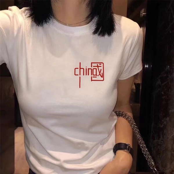 韩版女装刺绣短袖T恤衫夏季新款圆领上衣