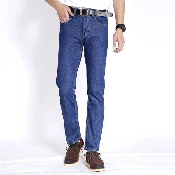 商务男士牛仔裤 简单休闲裤 宽松直筒长裤