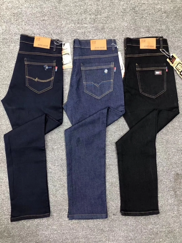 商务男士牛仔裤 简单休闲裤 宽松直筒长裤