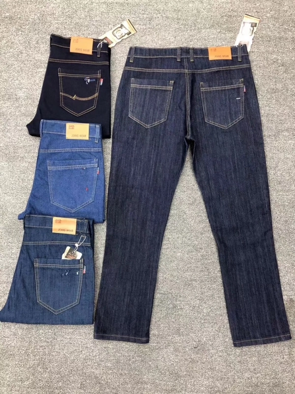 商务男士牛仔裤 简单休闲裤 宽松直筒长裤