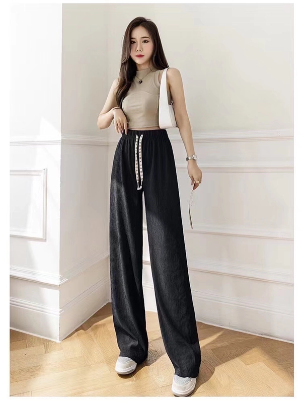 芊芊叶阔腿裤女款时尚休闲裤大码高腰直筒宽松拖地长裤