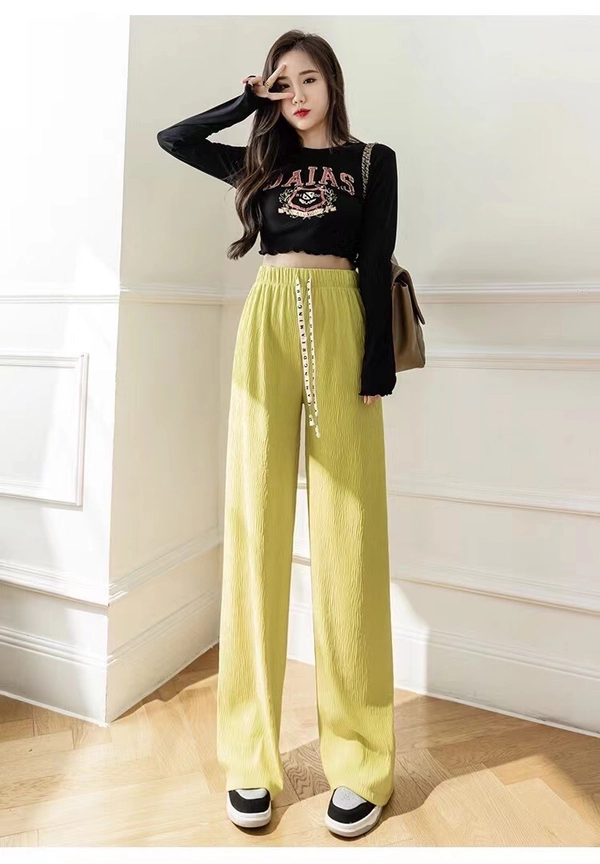 芊芊叶阔腿裤女款时尚休闲裤大码高腰直筒宽松拖地长裤