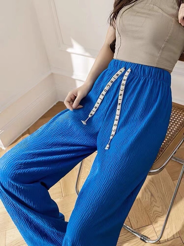 芊芊叶阔腿裤女款时尚休闲裤大码高腰直筒宽松拖地长裤