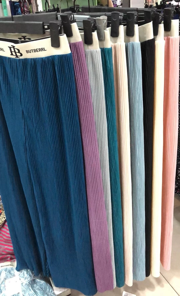 垂坠感百褶阔腿裤高腰宽松显瘦百搭休闲直筒拖地裤