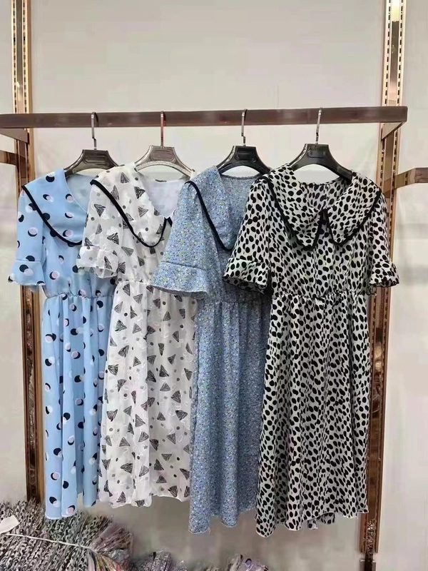 女装短袖碎花连衣裙夏季新款地摊直播款