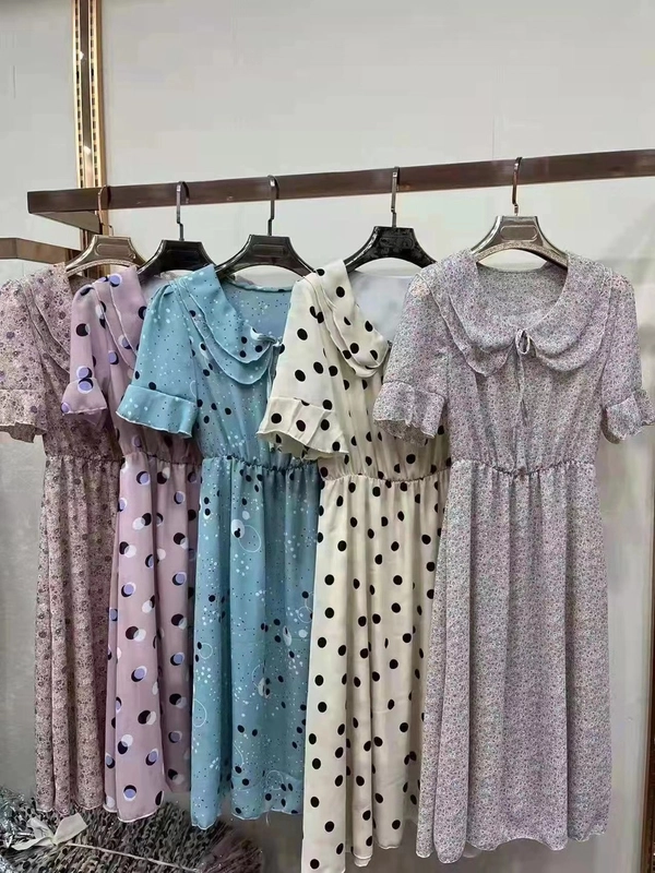 女装短袖碎花连衣裙夏季新款地摊直播款