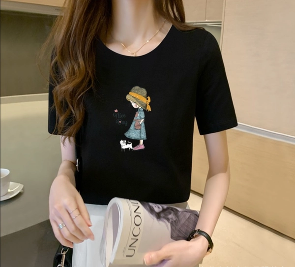 夏季女装短袖t恤韩版女式上衣大版型