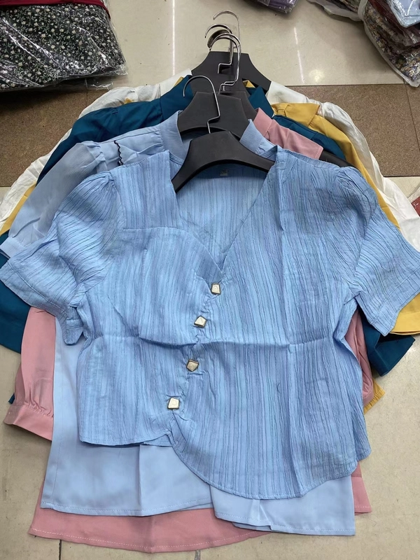 小香风短袖小衫夏季新款韩版百搭温柔风小个子短袖上衣