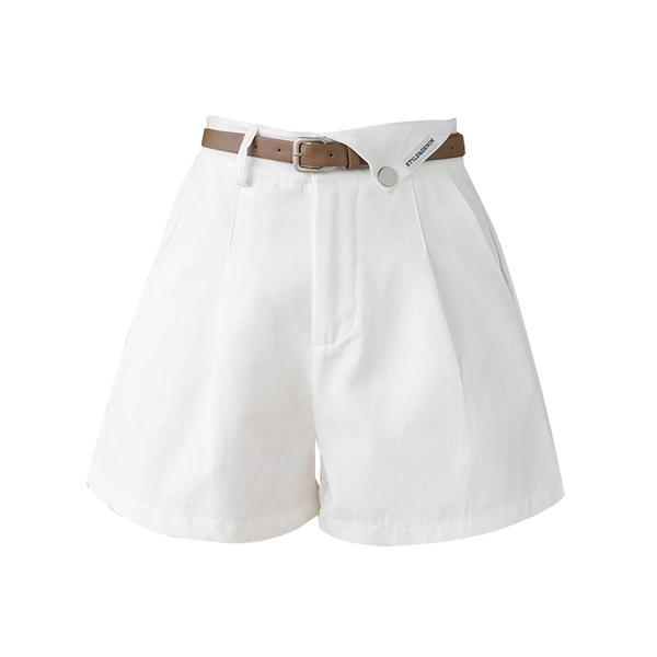 夏季薄款休闲短裤女装宽松洗水棉阔腿五分裤