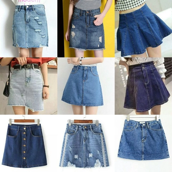夏款女装牛仔短裙高腰显瘦女式外贸地摊货源批发