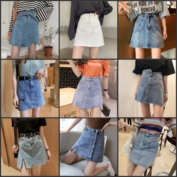 夏款女装牛仔短裙高腰显瘦女式外贸地摊货源批发