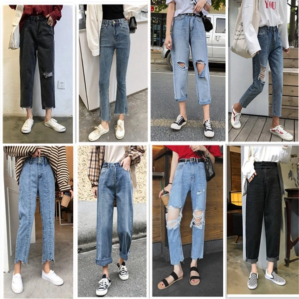 女装牛仔长裤杂款新款时尚百搭工厂尾货地摊货源