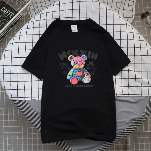 韩版圆领女装纯棉T恤短袖印花夏装上衣