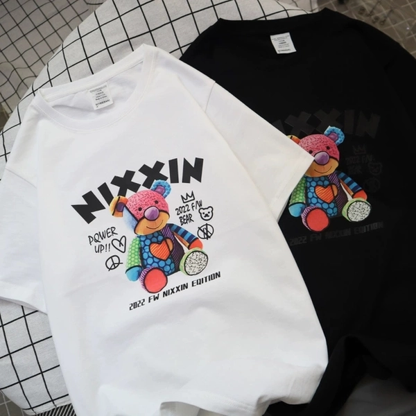 韩版圆领女装纯棉T恤短袖印花夏装上衣