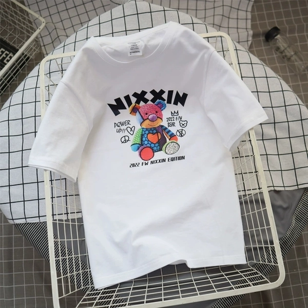 韩版圆领女装纯棉T恤短袖印花夏装上衣