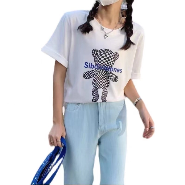 夏新款韩版时尚大码纯棉短袖t恤上衣