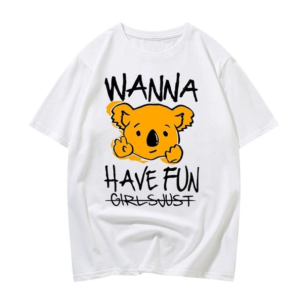 新款卡通印花T恤衬夏季短袖百搭明星同款t恤