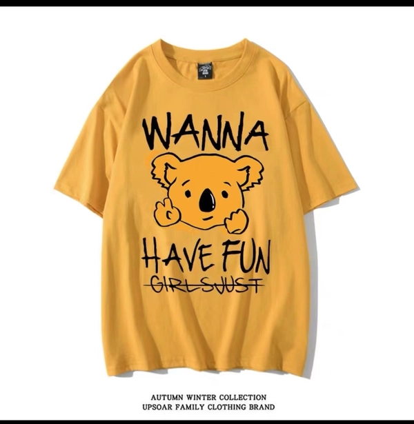 新款卡通印花T恤衬夏季短袖百搭明星同款t恤