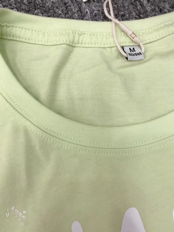 纯棉圆领新款韩版卡通T恤短袖印花上衣女T