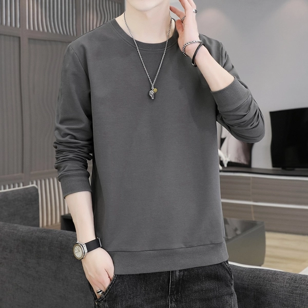 潮款男士圆领卫衣 韩版纯棉上衣新款