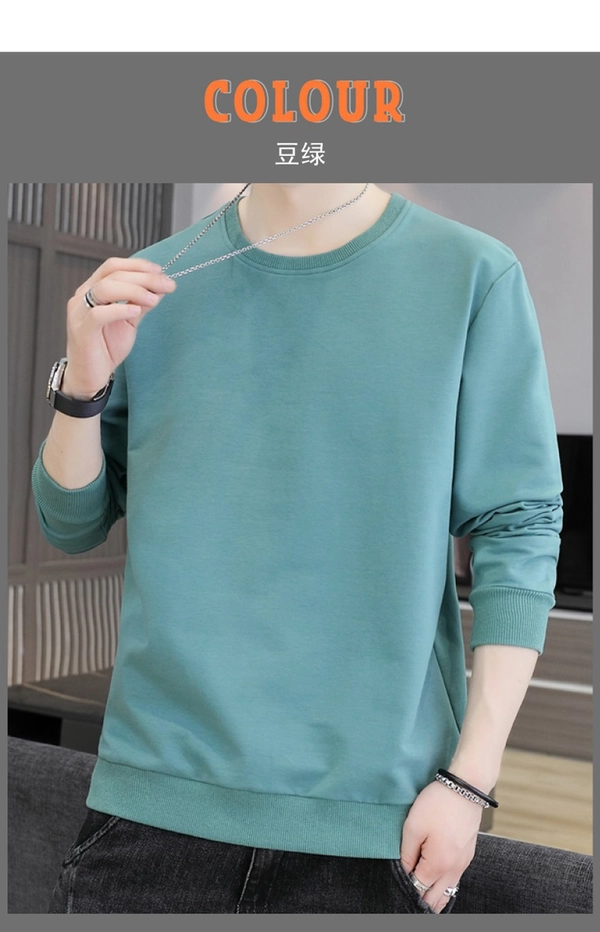 潮款男士圆领卫衣 韩版纯棉上衣新款