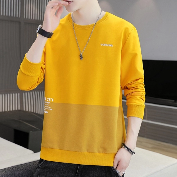 韩版潮流毛线圈圆领卫衣大码印花上衣