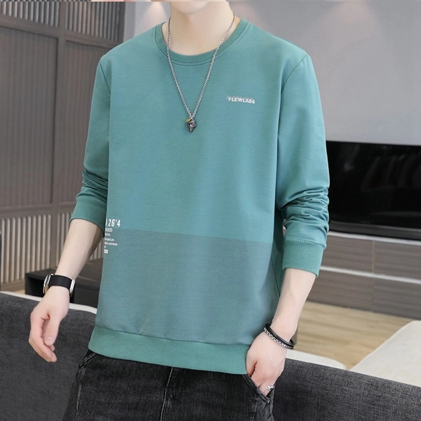 韩版潮流毛线圈圆领卫衣大码印花上衣