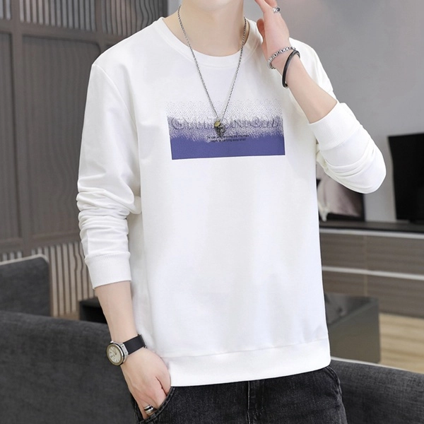 秋冬季潮印花卫衣男青年上衣百搭休闲男装