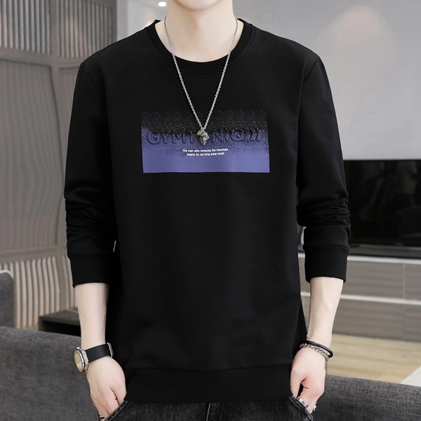 秋冬季潮印花卫衣男青年上衣百搭休闲男装