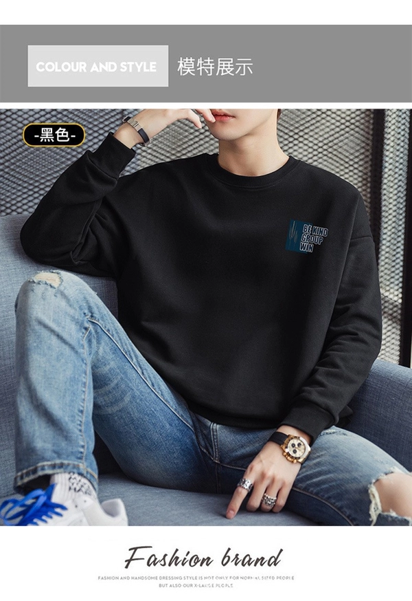 男式卫衣套头圆领薄款上衣地摊货源批发赶集