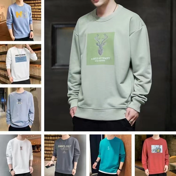 男式卫衣套头圆领薄款上衣地摊货源批发赶集