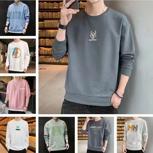 男式卫衣套头圆领薄款上衣地摊货源批发赶集