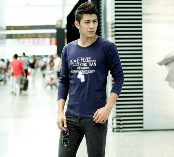 男装长袖秋装套头T恤韩版宽松地摊货源跑江湖打底衫