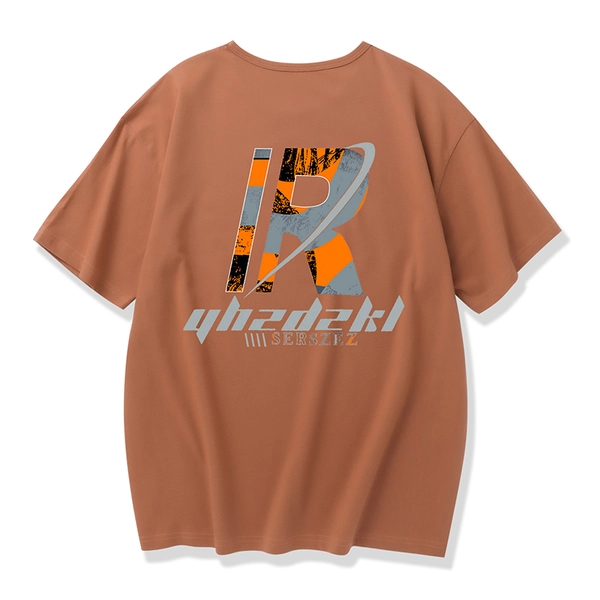 男士t恤 夏季新款时尚前后印花纯棉短袖男装