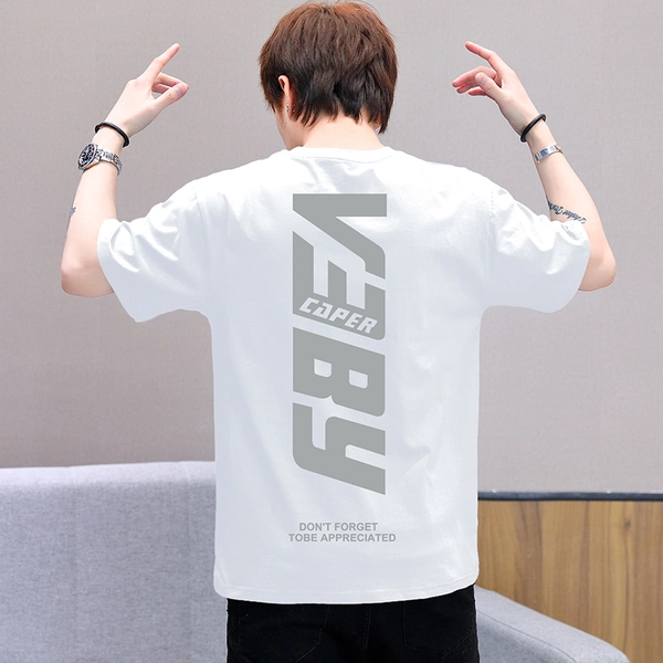 男装短袖圆领夏季t恤打底衫纯棉潮流圆领T恤