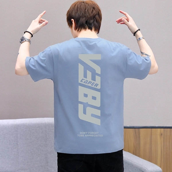 男装短袖圆领夏季t恤打底衫纯棉潮流圆领T恤