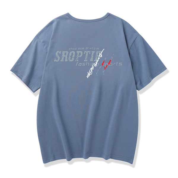 男士韩版夏季100%纯棉上衣服潮流夏天修身半袖