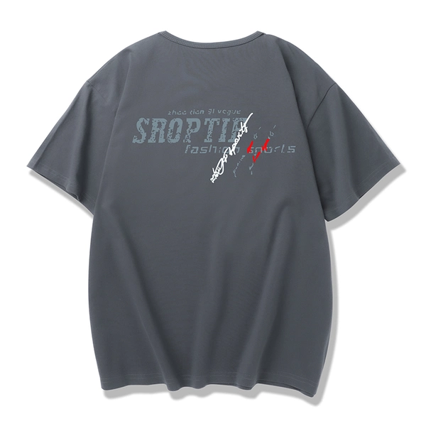 男士韩版夏季100%纯棉上衣服潮流夏天修身半袖