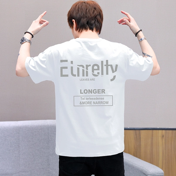 夏季新款短袖t恤男装圆领休闲半袖潮牌上衣T恤纯棉