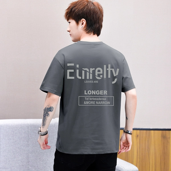 夏季新款短袖t恤男装圆领休闲半袖潮牌上衣T恤纯棉