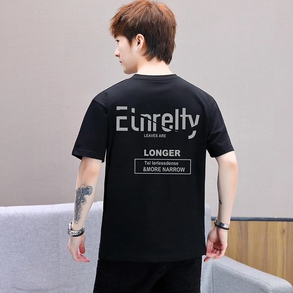 夏季新款短袖t恤男装圆领休闲半袖潮牌上衣T恤纯棉