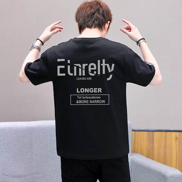 夏季新款短袖t恤男装圆领休闲半袖潮牌上衣T恤纯棉