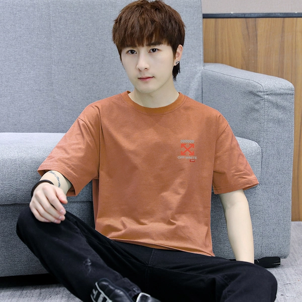 夏季短袖纯棉t恤新款潮流宽松半袖卡通印花体恤